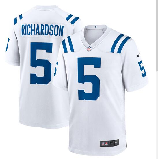 Men Indianapolis Colts 5 Anthony Richardson Nike white Alternate Game NFL Jersey